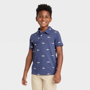 Cat & Jack, shark polo, boys Size 10-12, NWT